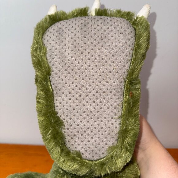 Green Monster Claw Slippers Kids Small Plush Furry Costume Feet By Lazy One - Picture 3 of 6